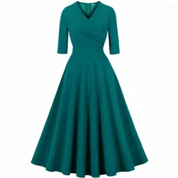 Party Dresses Women Summer Pin Up Casual Dress 2024 Half Sleeve Retro Robe 60s 50s Vintage Rockabilly Swing Vestidos