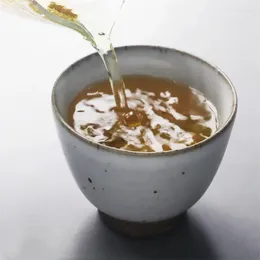Cups Saucers Japanese Style Handmade Coarse Pottery Master Tea Cup Creative Retro Teacup Ceramic Office Water Mug Home Drinkware