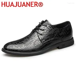 Casual Shoes Est Men's Dress Brand Designer Business Office Lace-Up Formal Men Retro High Quality Leather Oxford For