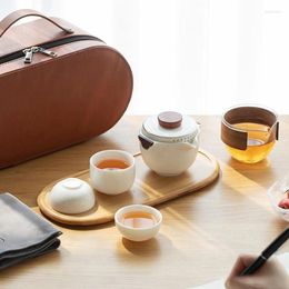 Teaware Sets Portable Travel Tea Set Bag Outdoor Japanese Simple Pot And Cup