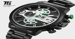 T5 Top Brand Luxury Rose Gold Black Quartz Chronograph Man Waterproof Sport Mens Watch Men Watches Relogio Masculino Wristwatch6910651