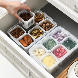 Storage Bottles Kitchen Box Fridge Organiser Drain Basket Refrigerator Food Vegetable Fruit Onion Ginger Clear Crisper