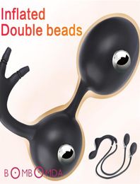 Anal Plug Inflatable Butt Beads Gay Expandable Large Dildo Pump Prostate Massage Sex Toys for Women Men Silicone Anus Dilator Y2016806825