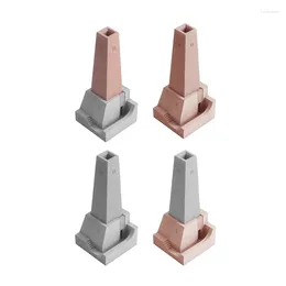 Candle Holders T84E Concrete Incense Burner Geometric Building Stick Insert Mould Creative Candlestick Stand Holder For Home Office