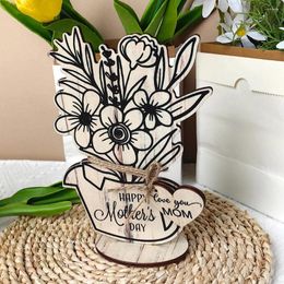 Frames Birthday Card For Mom Engraved Bouquet Of Flowers DIY Craft Set Hanging High Quality Double Sided Engraving