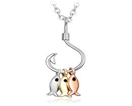 Shineland 3 Colours Fish Pendant Necklaces 925 Sterling Silver Necklace Fashion Jewellery Party Wedding Accessories N404459732
