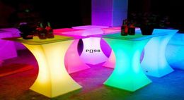 Rechargeable LED Luminous cocktail table waterproof glowing led bar table lighted up coffee table bar disco party supply by sea LL8826693