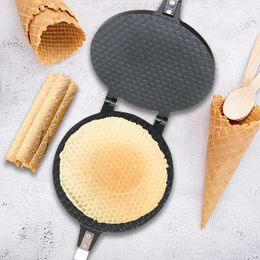 Ice Cream Cone Maker Bakeware NonStick Omelette Mould Egg Roll Baking Pan Waffles for The Cake 240509