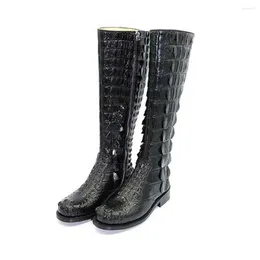 Boots Hulangzhishi Genuine Crocodile Leather Male Pure Manual Long Men