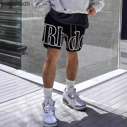 Rhude High end designer shorts for shorts Meichao high street sports casual beach pants fog 5-point pants men With 1:1 original labels