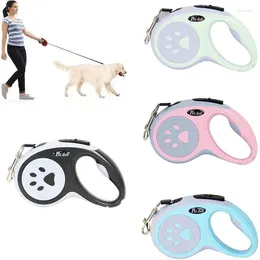 Dog Collars 5M Leashes Durable Automatic Retractable Nylon Cat Lead Extension Puppy Dogs Collar Walking Running Roulette