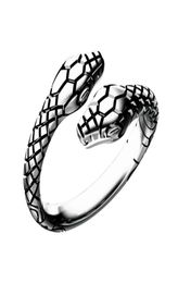 Vintage Double Head Rings for Women and Men Ladies Finger Ring Jewelry Unisex Open Adjustable Size Animal Ring Man2304556