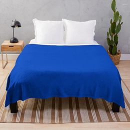 Blankets Solid Deep Cobalt Blue Colour By Drifti Throw Blanket Multi-Purpose Travel Decorative Sofa