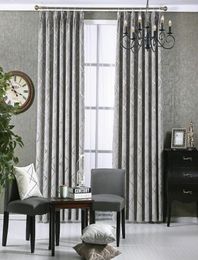 New Style Windows Curtain For Living Room Bedroom el Gold chenille Jacquard Flowers Drapes Blackout Window Drapes Custom Made F8914103