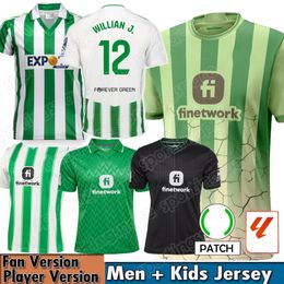 24 25 Camiseta ReAl BeTIs Soccer Jersey Kids Kit Football Shirt 2024 2025 Home Away Third FEKIR JOAQUIN WILLIAN JOSE FORNALS ISCO AYOZE ISCO 88 89 Retro Sustainability