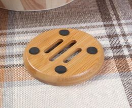 Round Soap Dish Ecofriendly Natural Bamboo Handmade Mini Bathroom Soap Rack 88cm Other Bath Toilet Supplies2471683