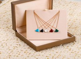 S925 silver pendant necklace with white shell and red agate malachite turquoise for women wedding Jewellery gift have box stamp PS737290052