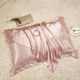 el Silkworm pillowcase solid Colour home bed sheet pillowcase ice silk beauty silk 240510