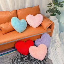 Pillow Plush Adorable Heart Shaped Soft Comfortable Fluffy Throw For Home Bedroom Decoration