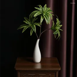 Decorative Flowers Simulated Lily Bamboo Green Plant Artificial Decoration Single Branch Living Room