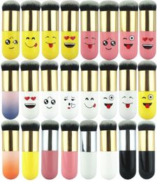 Cute Beauty BB Cream Kabuki Makeup Brush Single Flat Powder Foundation Blending Brush Facial Face Cosmetic Round Makeup brush Tool8133094