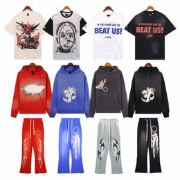 Mens hoodies sweatshirts print casual jogger hoody Designer t shirts High street Rapper Tshirts TopsBjf#