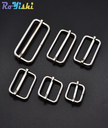 50pcs/lot Silver Metal Slides Tri-Glides Wire-Formed Roller Pin s Strap Slider Adjuster s9389819