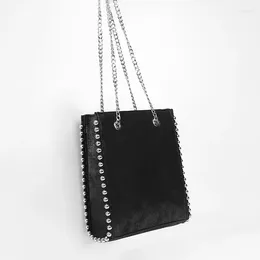 Evening Bags High Quality Women Small Pu Leather Handbags Fashion Designer Ladies Rivet Shoulder Bag Famous Brands Chain Female Messenger