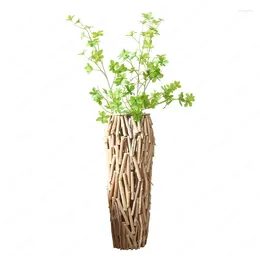 Vases Creative Log Large Vase Decoration Living Room Floor Flower Arrangement Artificial Simple And Modern