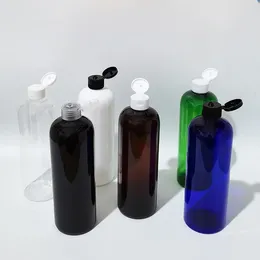 Storage Bottles 14pcs 500ml Plastic Refillable Cosmetic For Travel Packaging PET Flip Cap Bottle 500cc Big Size Shampoo Lotion Container