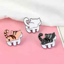 Brooches 3 Pcs Cartoon Creative Tiger BuBrooch Cute Animal Brooch Alloy Badge Pins For Clothes Backpack Accessories