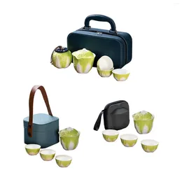 Teaware Sets Travel Ceramic Tea Pot Set Simple For Outdoor Picnics Office