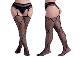 Women Sexy Lingerie Stripe Elastic Stockings Transparent Black Fishnet Stocking Thigh Sheer Tights Embroidery Pantyhose dropship9482771