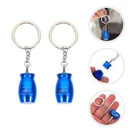 Storage Bottles 2 Pcs Urn Metal Trim Ash Keepsake Key Chain Decor Pet Container Decorate Hanging Ornament Ring Keychain