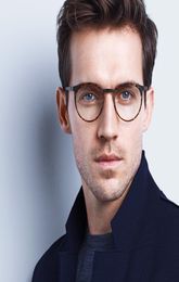 Designer Vintage Round Denmark Brand Titanium Glasses Men prescription Eyewear Myopia optical eyeglasses No Screw Spectacle Frame7725203