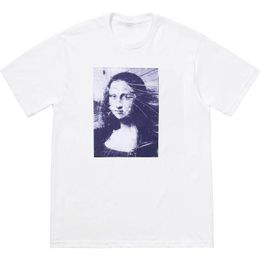 Fashion Casual Summer Men's T-shirt Soccer Monalisa Print O-neck Loose Tee Tops Streetwear Skateboard HipHop Top EU Size