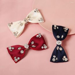 Headpieces Fashion Bowknot Hair Clip Korean Big Bow Barrettes Rhinestone Headwear Kawaii Accessories For Women Christmas Gift