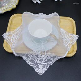 Table Cloth White Mesh Flower Embroidery Cover Wedding Party Supplies Tablecloth Christmas Decoration And Accessories