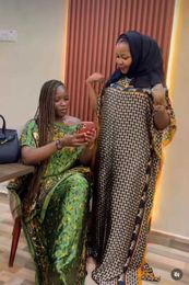 Ethnic Clothing African Dresses For Women 2022 Muslim New V-neck Maxi Femme Robe Nigerian Traditional Clothes Summer Fashion Abayas Dubai Boubou T240510