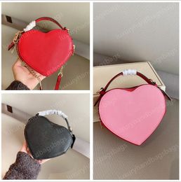 Designer bag Womens heart bag strap Leather Black purse Luxurys handbag Shoulder bag top handle strawberry CrossBody Clutch denim city tote Bags WYG