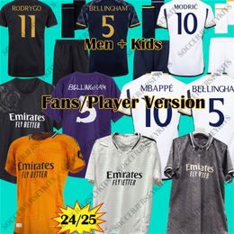 MBAPPE 24 25 camiseta real madrid BELLINGHAM soccer jersey maillot real madrid MBAPPe football jersey T -Shirt MODRIC VINI JR BENZEMA men kids kits football shirts