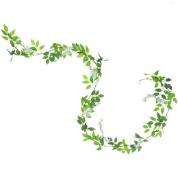 Decorative Flowers Flower Vine Artificial Garland Hanging Wall Decor Wedding Wisteria Fake Vines Wreath