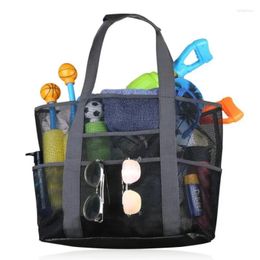 Storage Bags 3XL Summer Large Beach Bag For Towels Mesh Travel Handbag Toys Organizer Waterproof Underwear Swimming 8 Pockets