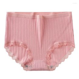 Women's Panties Ladies High Quality Comfortable Pure Cotton Pack Waist Lace Large Size 115KG Mom Triangle Briefs Lingerie