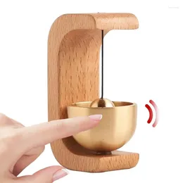 Decorative Figurines Japanese Wooden Wind Chimes Wireless Doorbell Entrance Door Bell Magnetic Loud Clock Reminder For Home