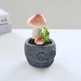 Decorative Flowers Artificial Mushroom Pot Fake Decor Adornments Potted Plants Bonsai Ornaments