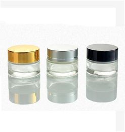 5g5ml 10g10ml Cosmetic Empty Jar Pot Makeup Face Cream Container Bottle with black Silver Gold Lid and Inner Pad GWC35179911969
