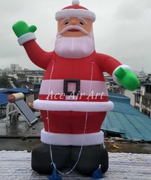 wholesale 10/26/40ft Meters Tall Giant White Beard Inflatable Figure Model with Air Blower for Christmas Holiday Decoration or Advertising on Store