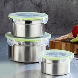 Dinnerware 1 Set Stainless Steel Crisper Storage Container Lunch Box With Lid Stackable Kitchen Picnic Supplies
