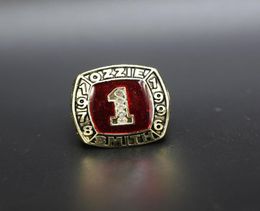 Hall Of Fame Baseball 1978 1996 1 Ozzie Smith Team s ship Ring with Wooden Display Box Souvenir Men Fan Gift 20205366512